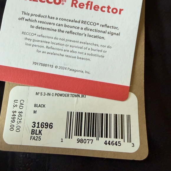 Patagonia Men’s 3-in-1 Powdertown Jacket LINER ONLY NWT - Picture 3 of 4